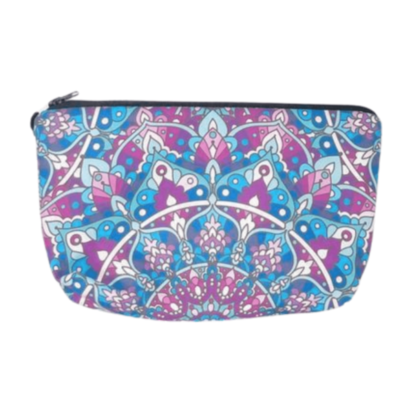 Bolsa de Cosméticos com Estampa - Azul